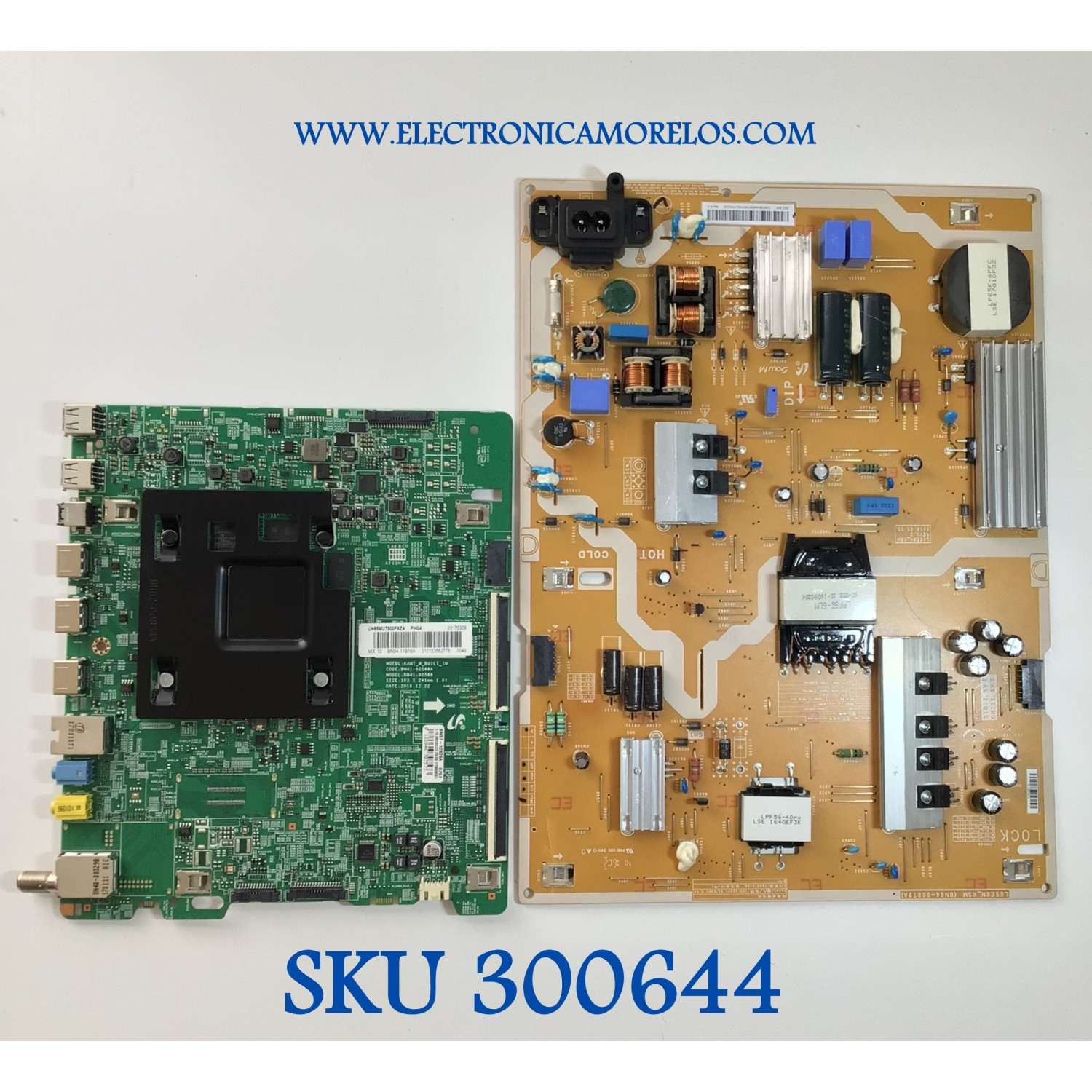 KIT DE TARJETAS PARA TV SAMSUNG / MAIN BN94-11916A / BN41-02568 / BN41-02568A / BN97-12829A / 0757 / FUENTE BN44-00873A / L65E6N_KSM  / REV1.2 / PANEL CY-VK065HGLV3H / MODELO UN65MU7500FXZA 